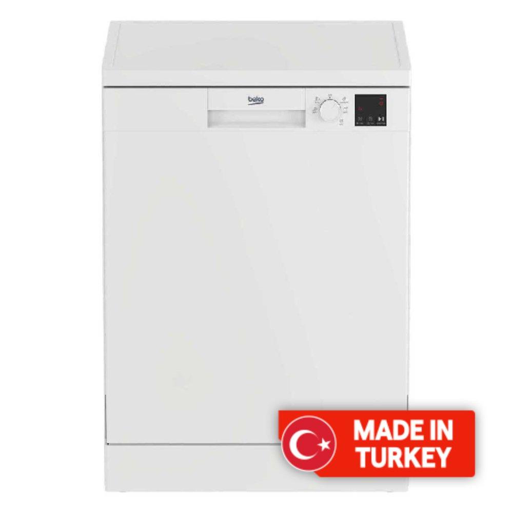 Buy Beko freestanding dishwasher, 5 programs, 13 settings, dvn05320w – white in Kuwait