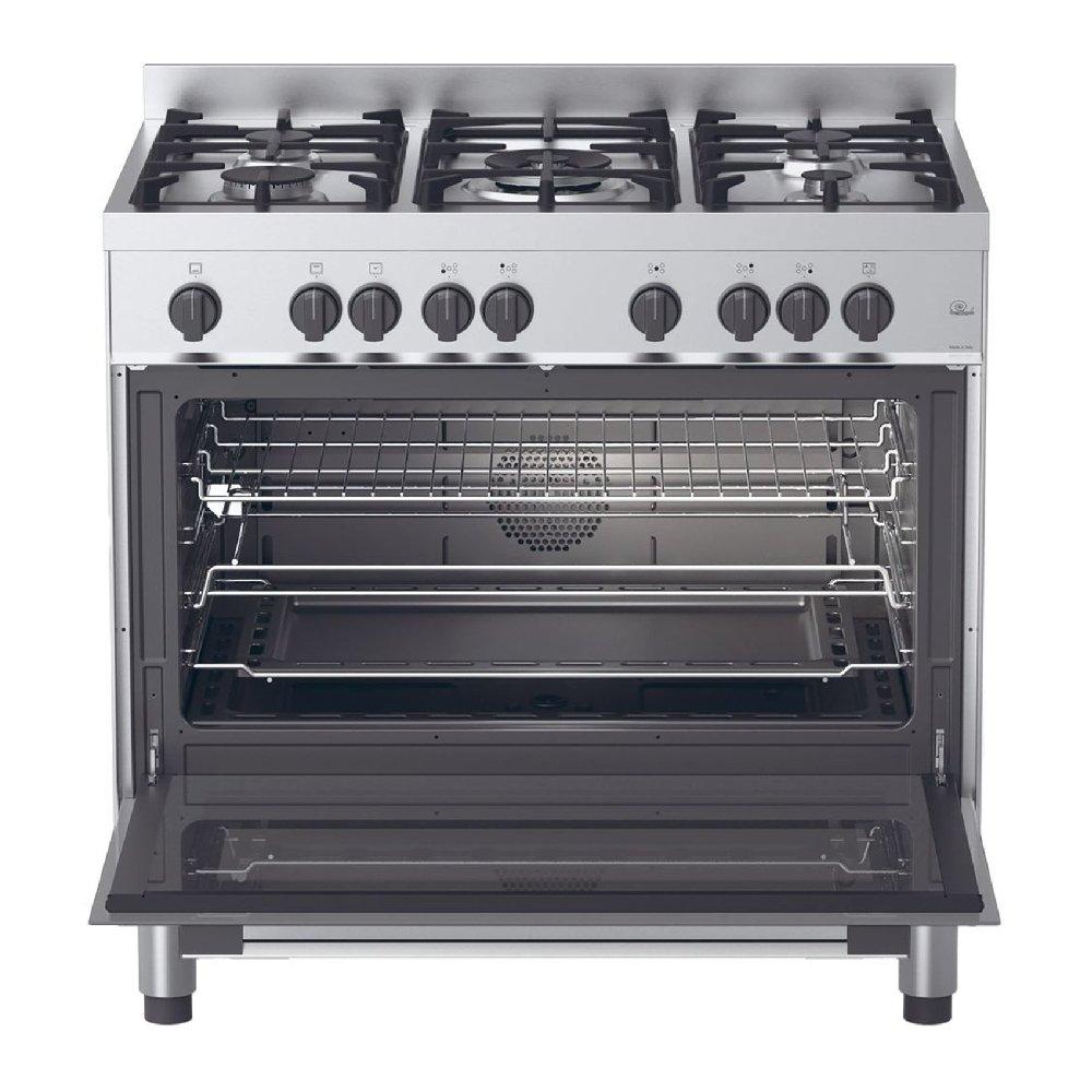 ROSIERES 5 Burners Cooker Gas, 90X60cm, RGG95HXLPG/1 - Inox