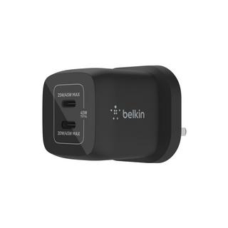 Buy Belkin dual usb-c gan wall charger, 45w, wch011mybk in Kuwait