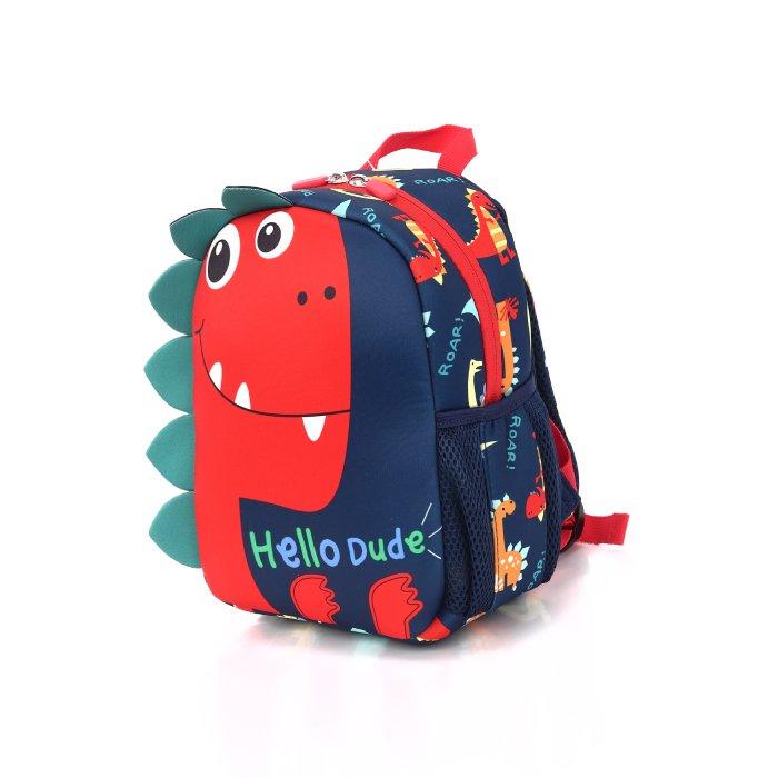 EQ Kids 3in1 Dino Large Backpack Set, KLB230212L - Navy/Red