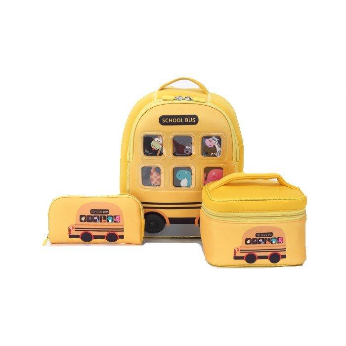 EQ Kids 3in1 Bus Large Backpack Set KLB230210L Yellow| Xcite
