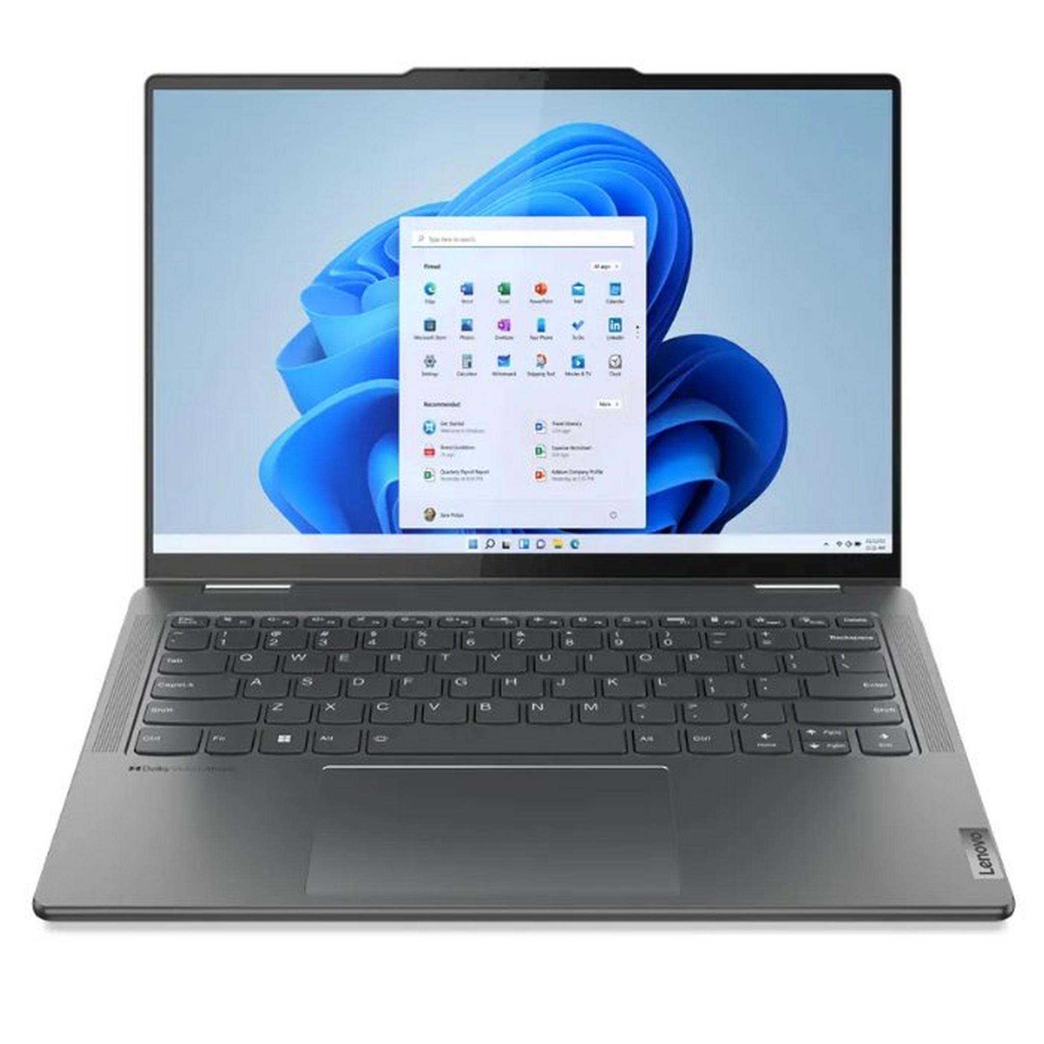 Lenovo Yoga 7 Convertible 2-in-1 Laptop, Intel Core i7, 16GB RAM, 1TB SSD, 14 inch, Integrated Intel Iris Xe Graphics, Windows 11 Home, 82YL004QAX - Gray