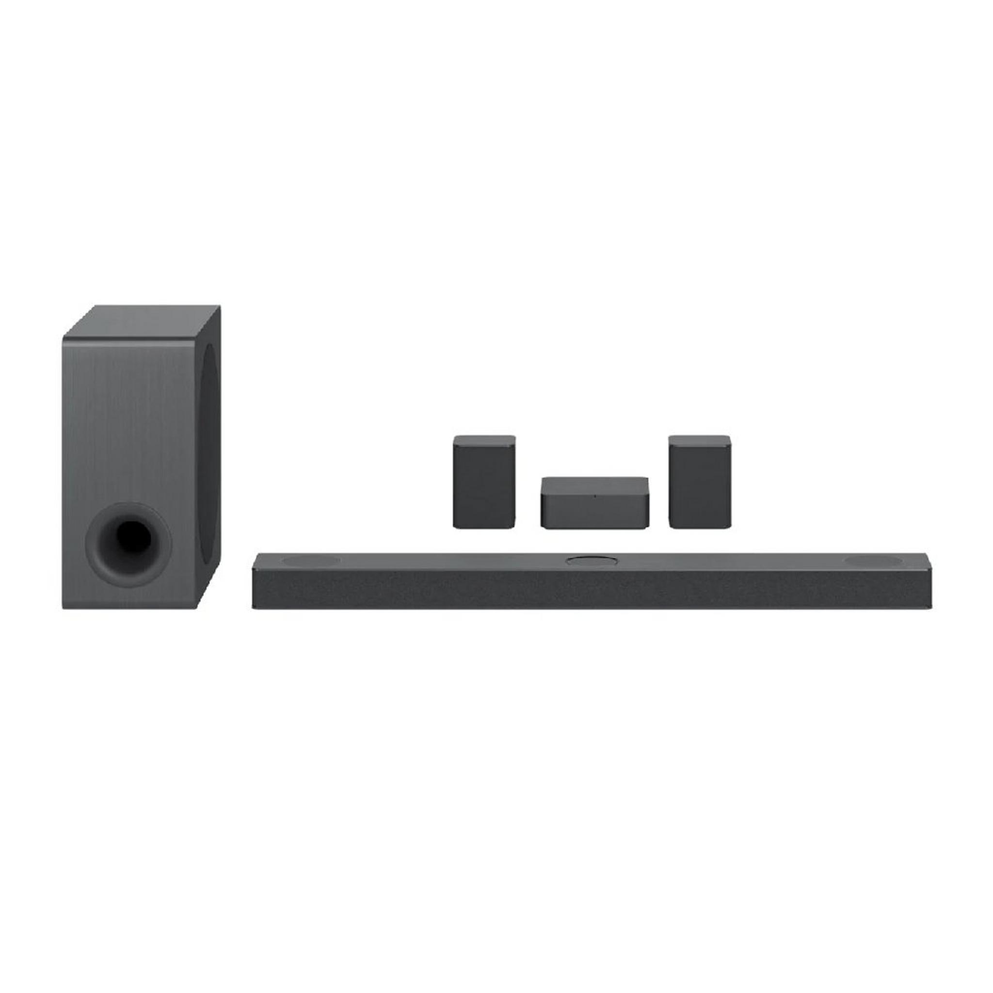 ساوند بار، مضخم صونت ومكبرات صوت محيطية، قناة 5.1.3، بقوة 620 واط، S80QR - أسود