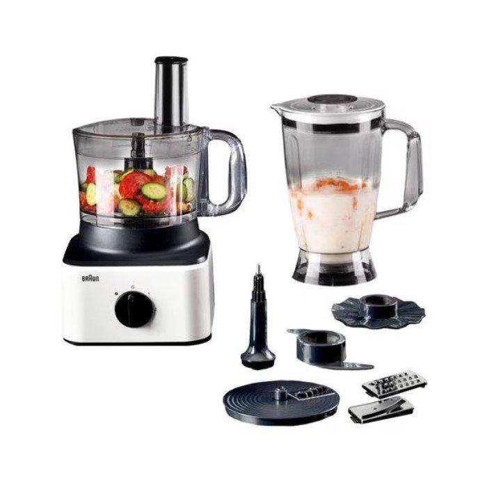 Buy Braun food processor with blender, 1. 8l jar capacity,2. 1 l chopper capacity, 750w, fp... in Kuwait