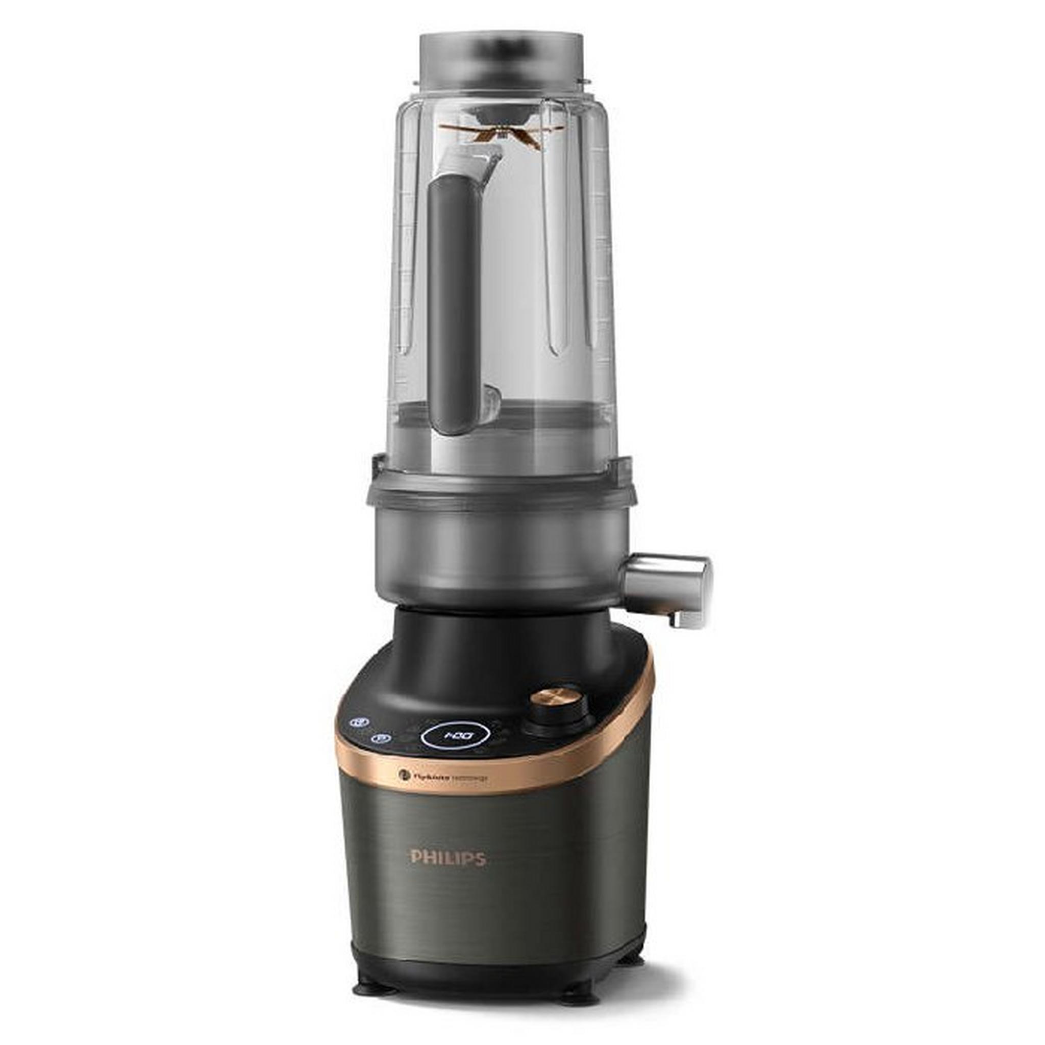 PHILIPS Flip&Juice Blender with Juicer Module, 1500 Watts, HR3770/00 - Black and Copper