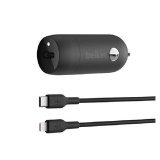 Buy Belkin 30w usb-c car charger, usb-c to lightning cable, cca004bt1mbk-b5 - black in Saudi Arabia