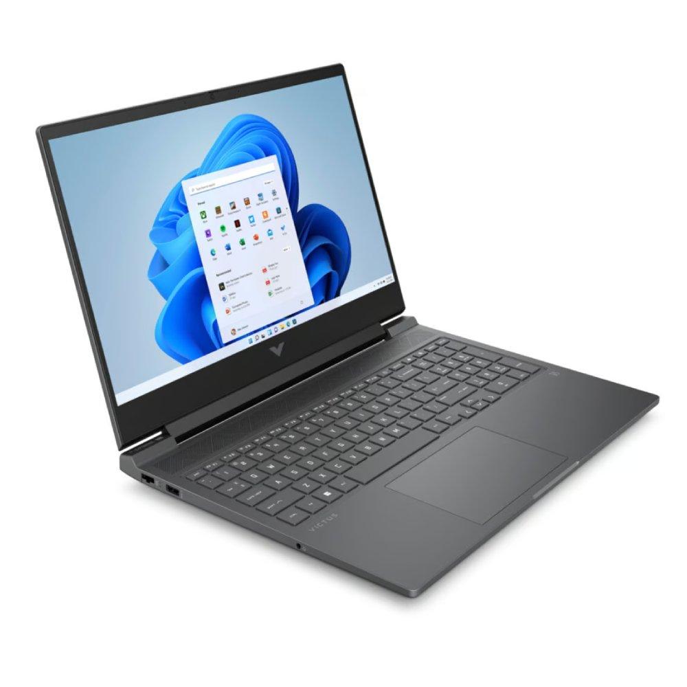 HP Victus Gaming Laptop, Intel core i7, 512GB SSD, 16GB RAM, 16.1-inch, nVidia GeForce 4050, Windows 11 Home, 16-R0002NE - Mica silver, black chrome logo
