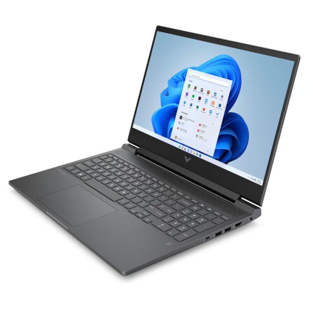 HP Victus Gaming Laptop, Intel core i7, 512GB SSD, 16GB RAM, 16.1-inch, nVidia GeForce 4050, Windows 11 Home, 16-R0002NE - Mica silver, black chrome logo