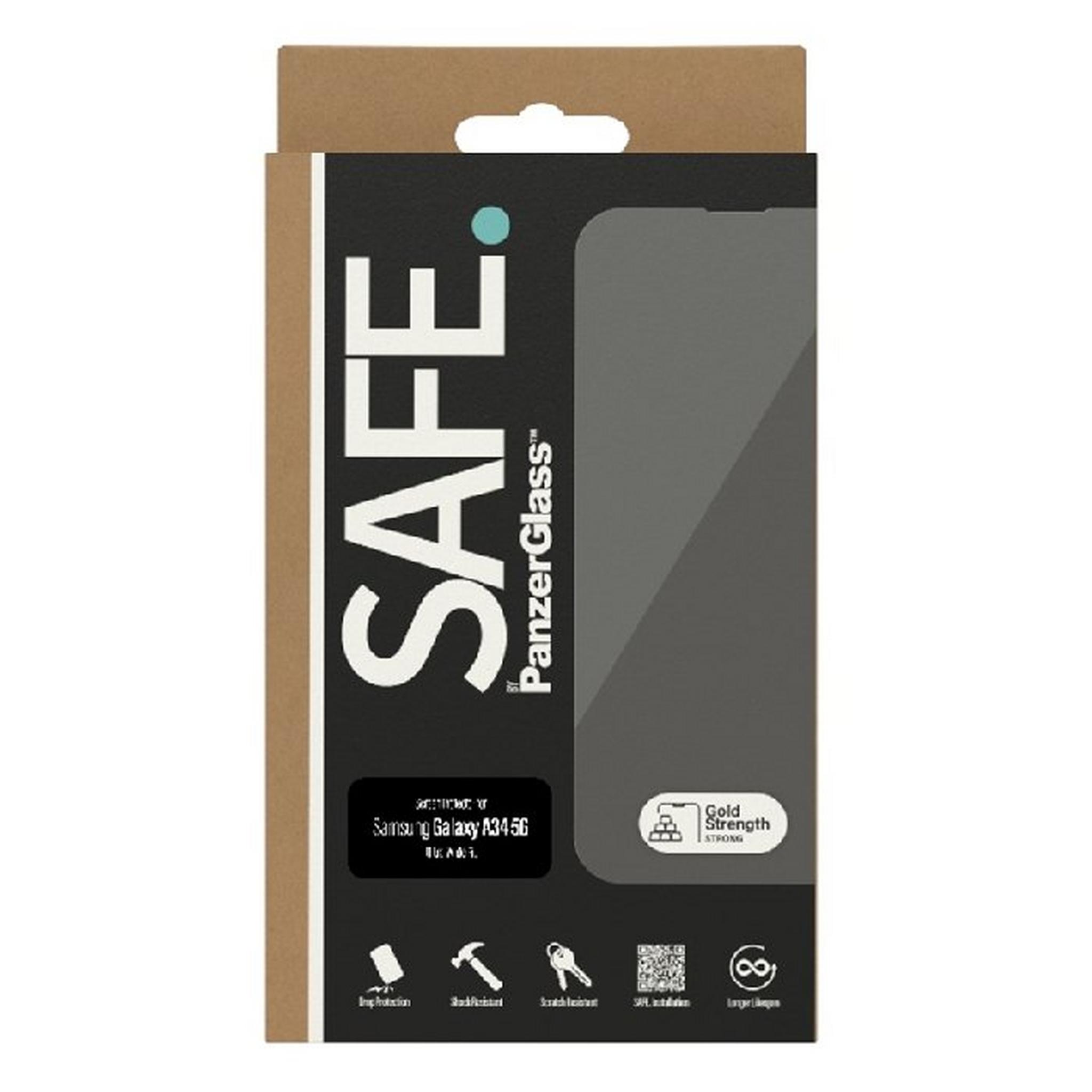 PanzerGlass Safe Screen Protector for Galaxy A34 5G, SAFE95454 - Clear