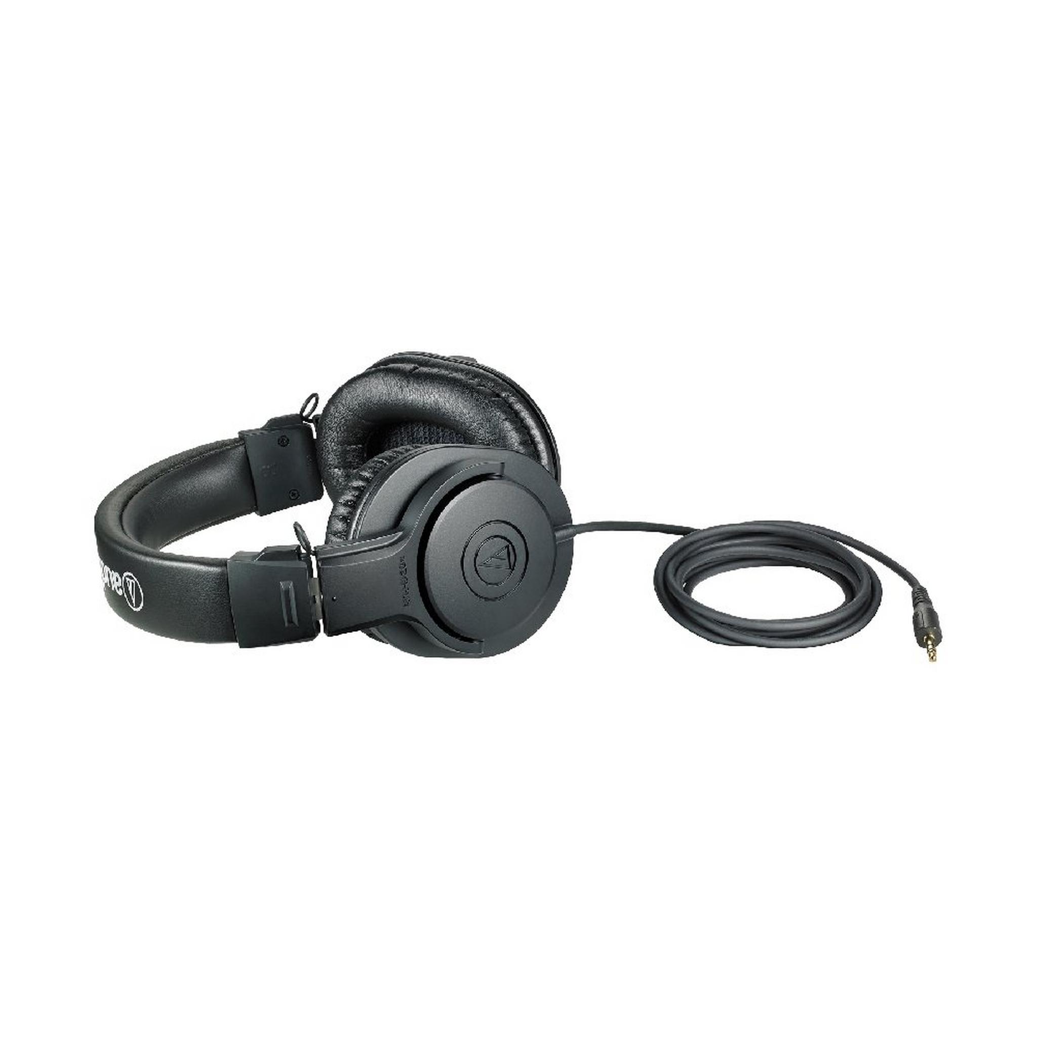AudioTechnica Professional Studio Monitor Wired Headphones, ATH-M20x - Black