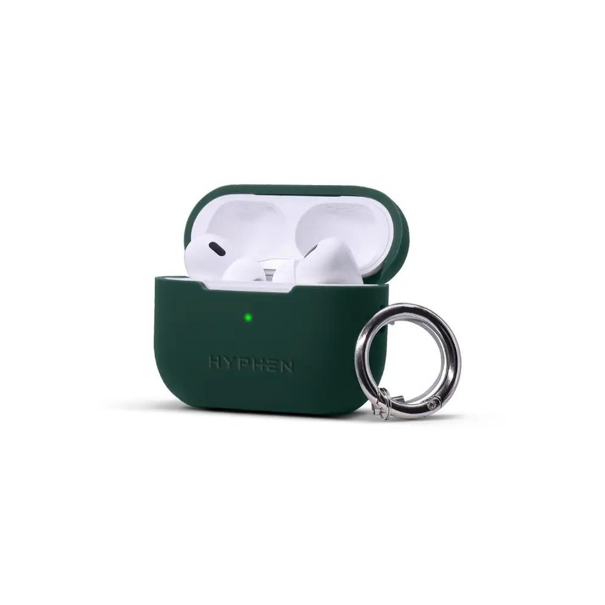 Hyphen Silicone + Clear Case For Apple Airpods Pro 2nd Gen, HAC-SCP2GR6890 - Green