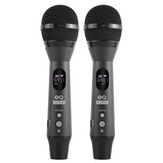 Buy Eq wireless microphone set, 2x uhf microphones and 1x signal receiver, ok-113 - black in Kuwait