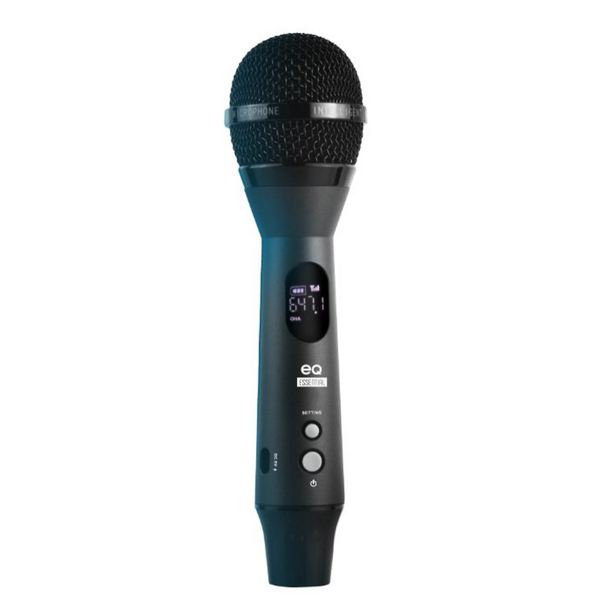 EQ Wireless Microphone Set, 2x UHF Microphones and 1x Signal Receiver, OK-113 - Black