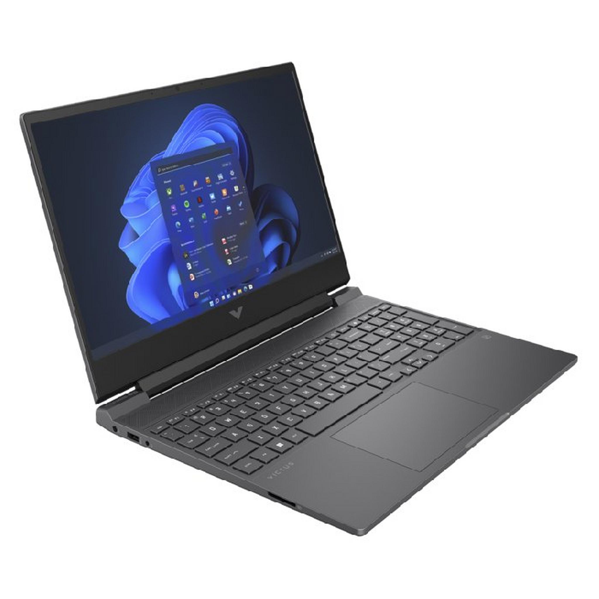 HP Victus Laptop, AMD Rayzen 5, 15.6 inch, 8GB RAM, 512GB SSD, 4GB NVIDIA GeForce GTX 1650 Graphics, Windows 11 Home, 15-FB0038NE - Mica silver