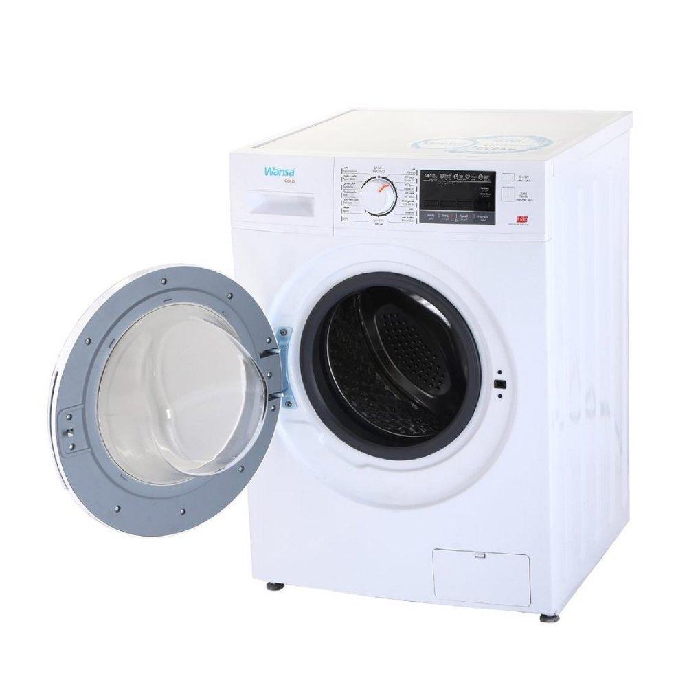 Wansa Gold 8kg Condenser Dryer + 8kg Front Load Washing Machine Bundle, WGFL8014+WGFCD807 - White