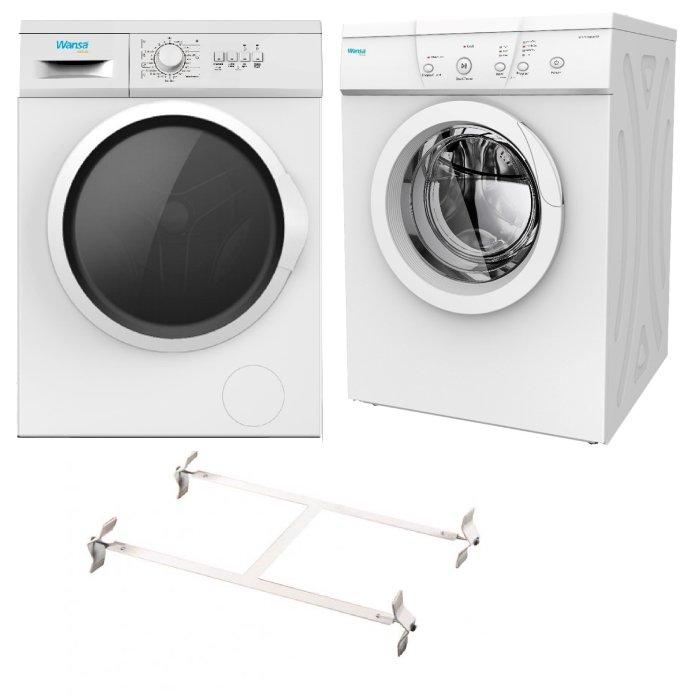 Wansa Gold Air Vented Dryer 7kg +  Front Load Washing Machine 7kg +  Washer and Dryer Stacking Unit - White