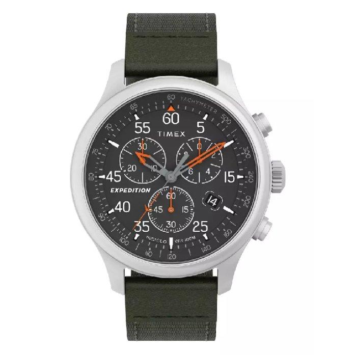 اشتري ساعة تيميكس للرجال، أنالوج، سوار قماش، 43مم، tw4b26700 - أخضر في الكويت