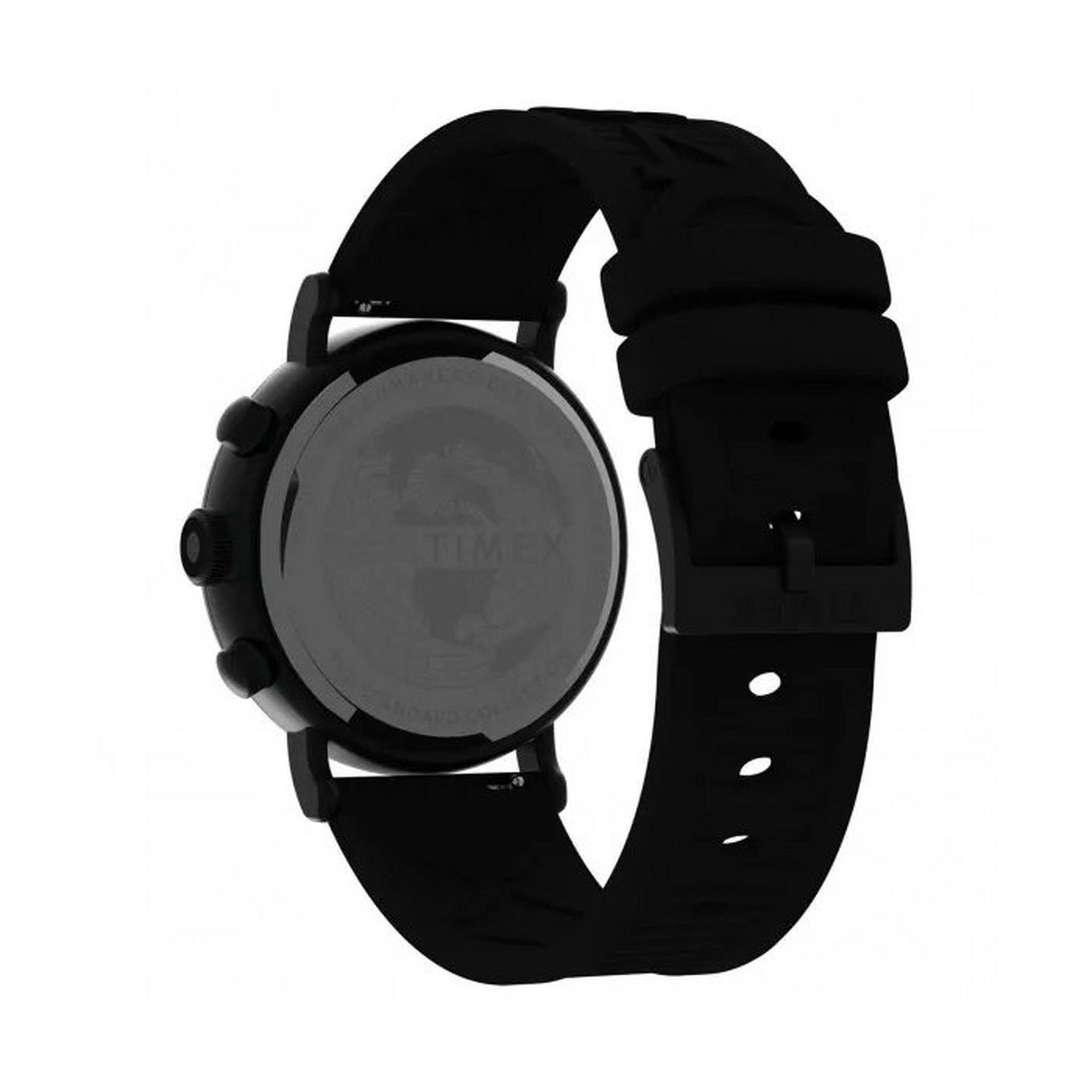 ساعة واتربري للرجال من تايمكس ، أنالوج ، مقاس 43 ملم ، حزام ريزن ، TW2V71900 - أسود