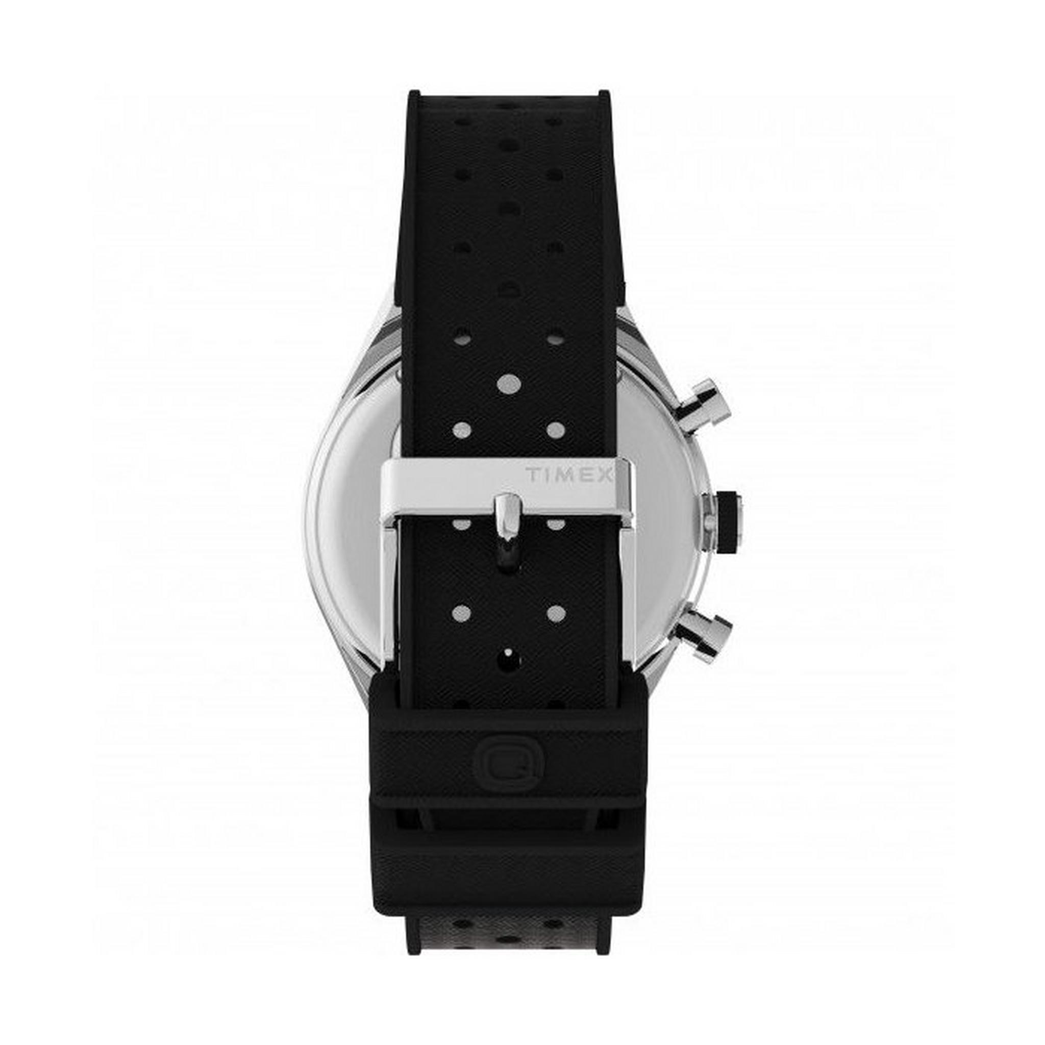 Timex Q Men's Watch, Chronograph, 40mm, Rubber Strap, TW2V70000 – Black