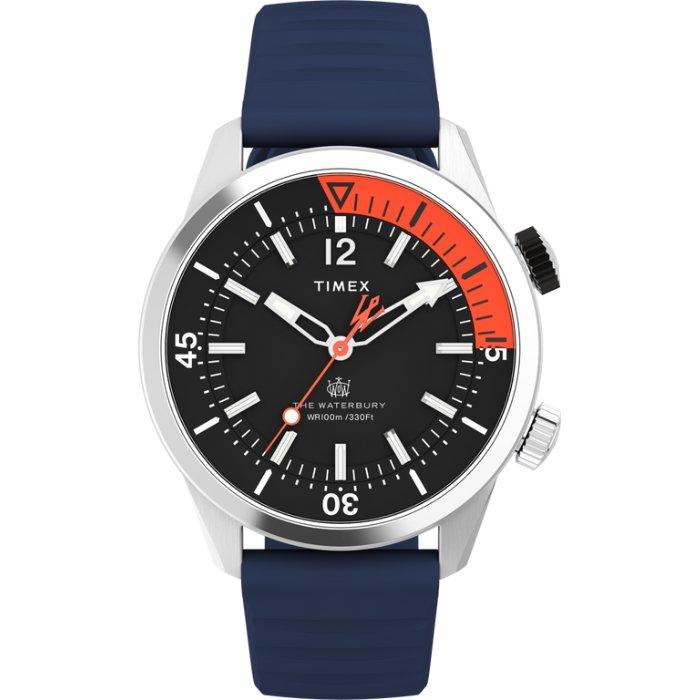 اشتري ساعة ووتربيري دايف للرجال من تايمكس، أنالوج، مقاس 41 ملم، حزام مطاطي، tw2v73500 – أزرق في الكويت
