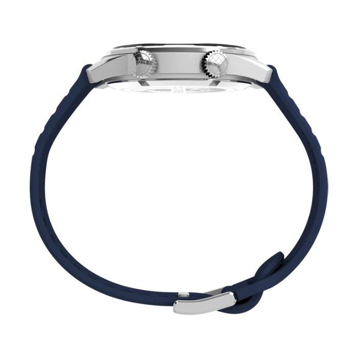 TIMEX Waterbury Dive Watch for Men, Analog, 41mm, Synthetic Rubber Strap, TW2V73500 – Blue