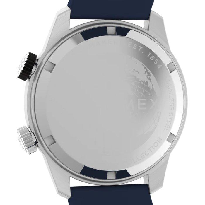TIMEX Waterbury Dive Watch for Men, Analog, 41mm, Synthetic Rubber Strap, TW2V73500 – Blue
