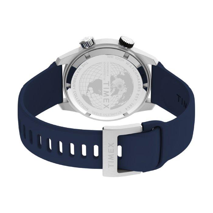 TIMEX Waterbury Dive Watch for Men, Analog, 41mm, Synthetic Rubber Strap, TW2V73500 – Blue