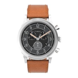Buy Timex waterbury traditional men's watch, chronograph, 42mm, leather strap, tw2v73600 – tan in Kuwait
