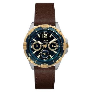Buy Timex watch for men, analog, leather band, 44. 5mm, tw2v78900 - brown in Kuwait