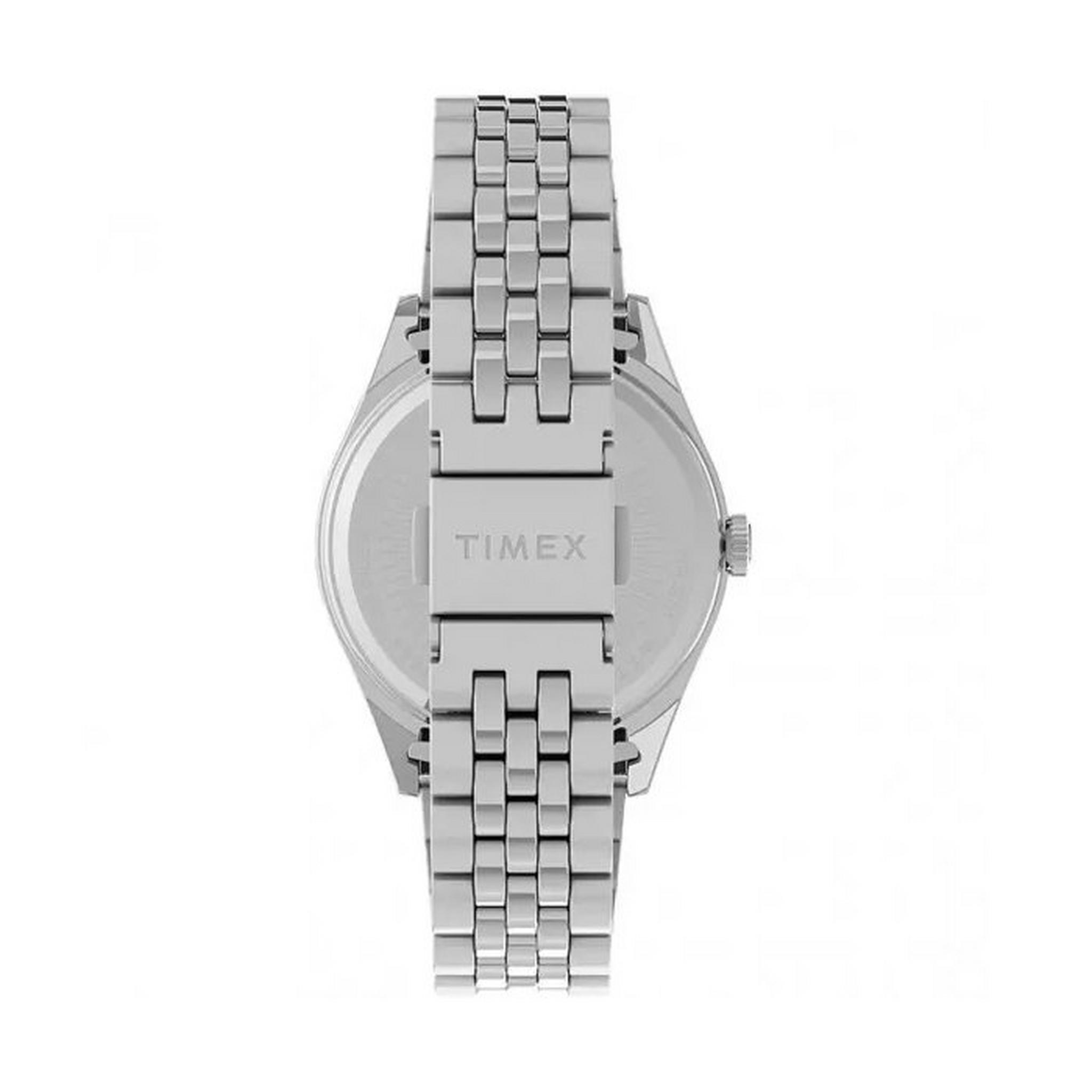 TIMEX Legacy Women's Watch, Analog, 36mm, Stainless Steel Strap, TW2V68400 – Silver