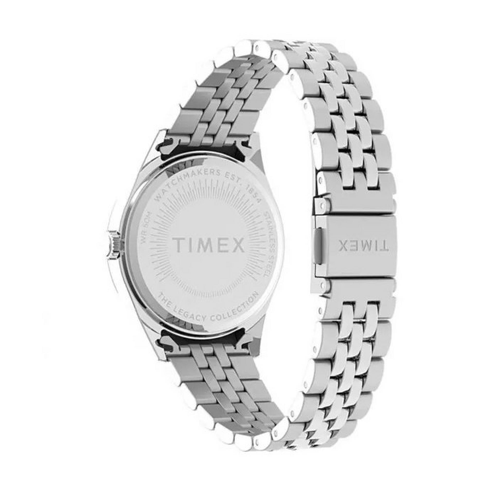 TIMEX Legacy Women's Watch, Analog, 36mm, Stainless Steel Strap, TW2V68400 – Silver