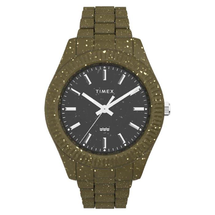 اشتري ساعة تيميكس للرجال، أنالوج، سوار من مادة تايد اوشين 42مم، tw2v77100 - أخضر في الكويت