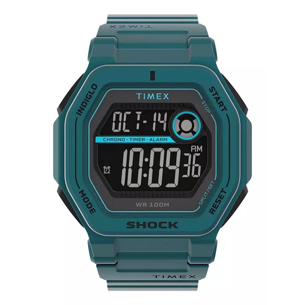 Buy Timex command encounter men's watch, digital, 45mm, resin strap, tw2v59900 – blue in Kuwait