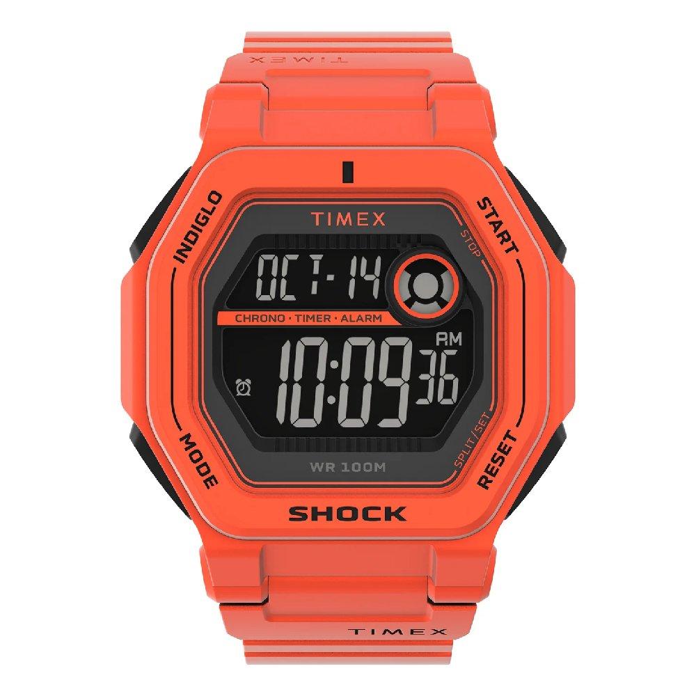 Buy Timex command encounter men's watch, digital, 45mm, resin strap, tw2v60000 – orange in Kuwait