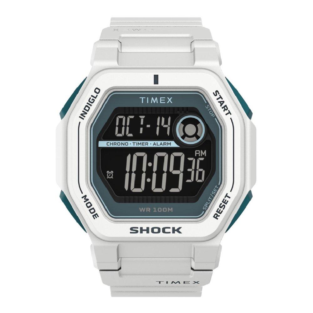 Buy Timex command encounter men's watch, digital, 45mm, resin strap, tw2v63600 – white in Kuwait