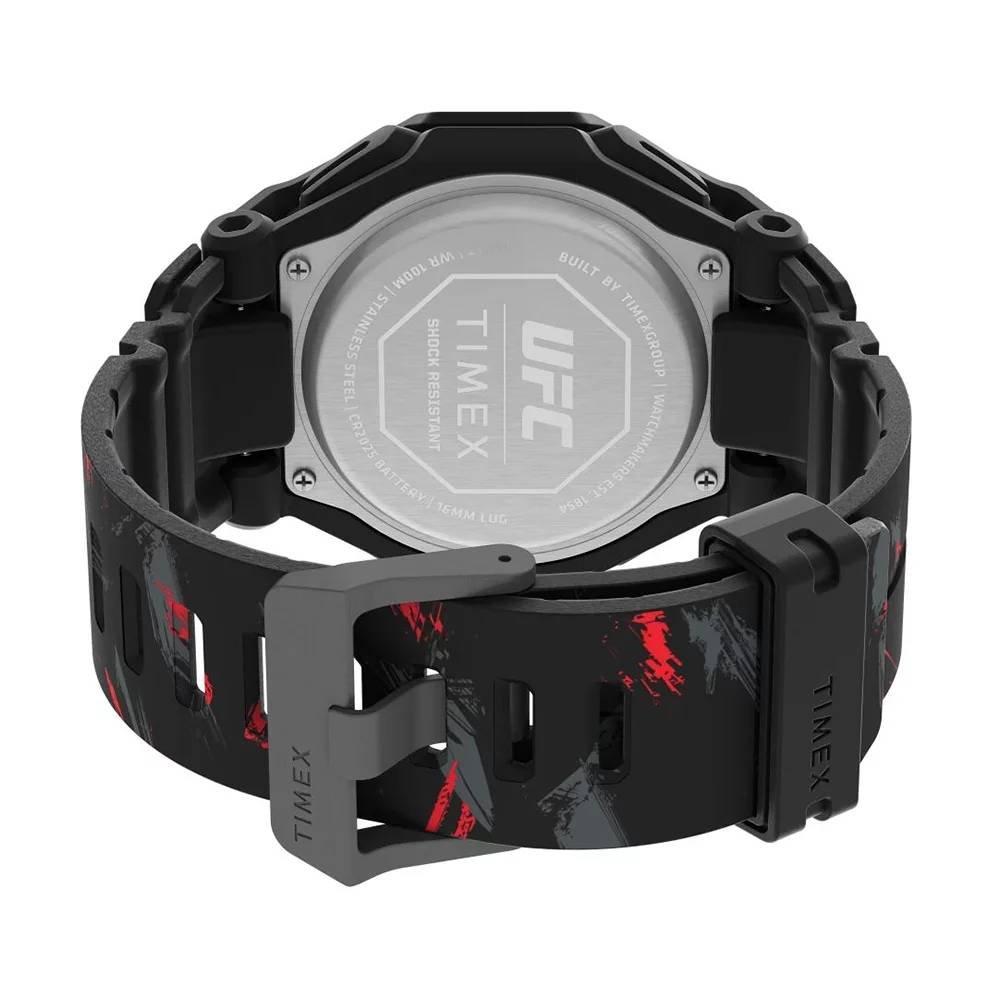 Timex UFC Colossus Men's Watch, Analog/Digital, 45mm, Resin Strap, TW2V85300 – Black