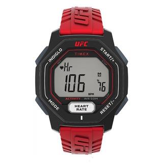 Buy Timex ufc performance spark men's watch, digital, 46mm, rubber strap, tw2v84000 - red in Kuwait