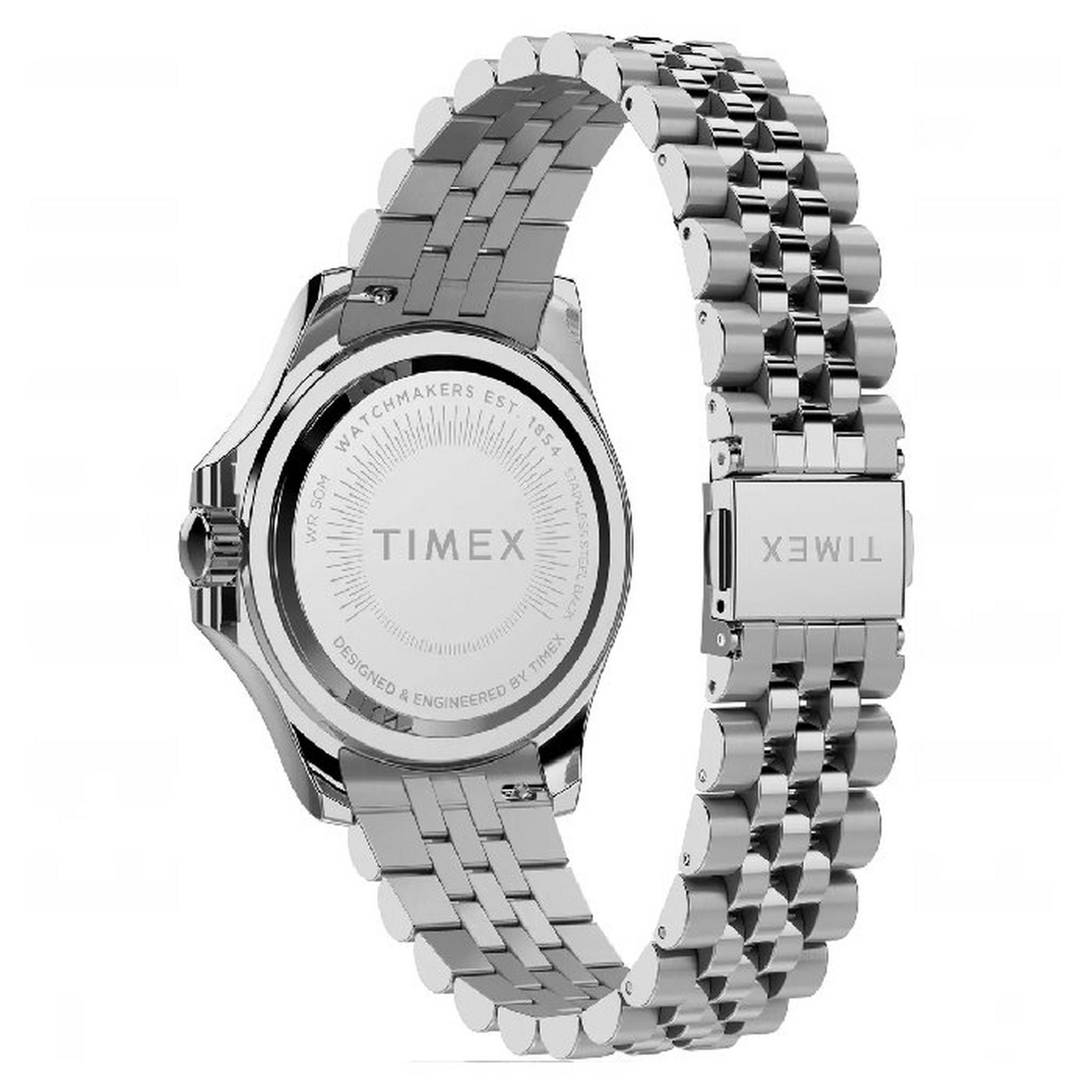 Timex Watch for Women, Analog, Stainless Steel Band, 38mm, TW2V79900 - Silvertone