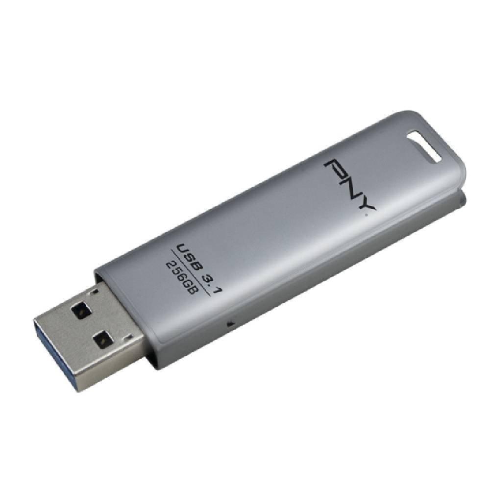 PNY Elite Steel USB 3.1 Flash Drive, 256GB, FD256ESTEEL31G-EF– Silver