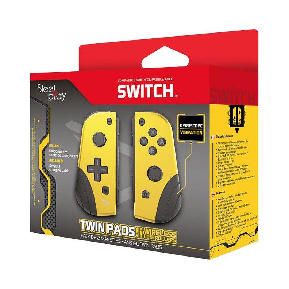 ذراع تحكم توين بادز اللاسلكية لنينتيندو سويتش من ستيل بلاي، JVASWI00081 - أصفر