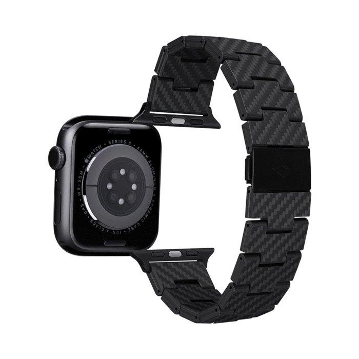 PITAKA Retro Karbon Band for Apple Watch 42/44/45/49 mm, AWB1004 – Carbon Fiber