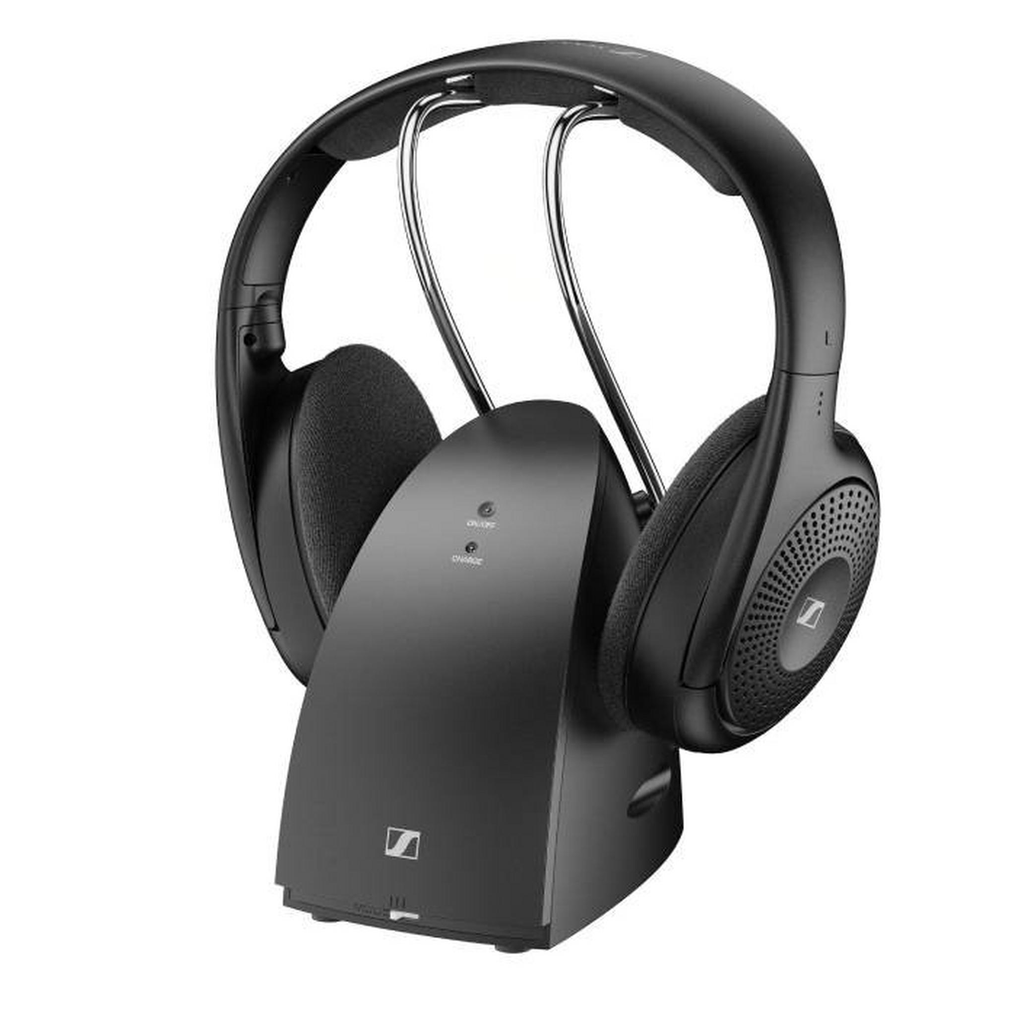 Sennheiser On-Ear Wireless Headphones for TV Listening, with Transmitter, Docking Station, and  Charger, RS 12-0-W - Black