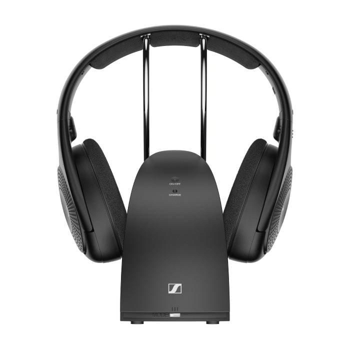 Sennheiser On-Ear Wireless Headphones for TV Listening, with Transmitter, Docking Station, and  Charger, RS 120-W - Black