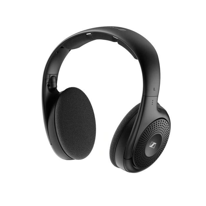 Sennheiser On-Ear Wireless Headphones for TV Listening, with Transmitter, Docking Station, and  Charger, RS 120-W - Black