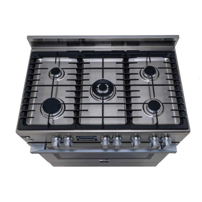 طباخ غاز 5 شعلات من الكترولوكس، 90×60 سم، EKG9241Z7X - اينوكس