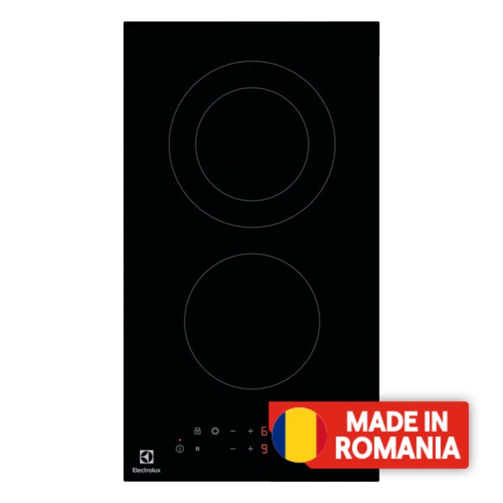 Electrolux 30cm Ceramic Built-In Electric Hob, 2 Burners, LHR3233CK – Black