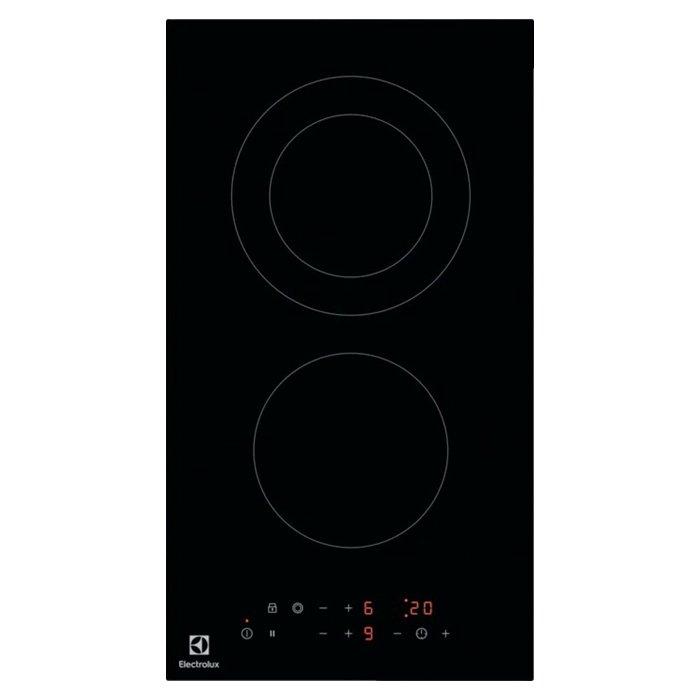 Electrolux 30cm Ceramic Built-In Electric Hob, 2 Burners, LHR3233CK – Black