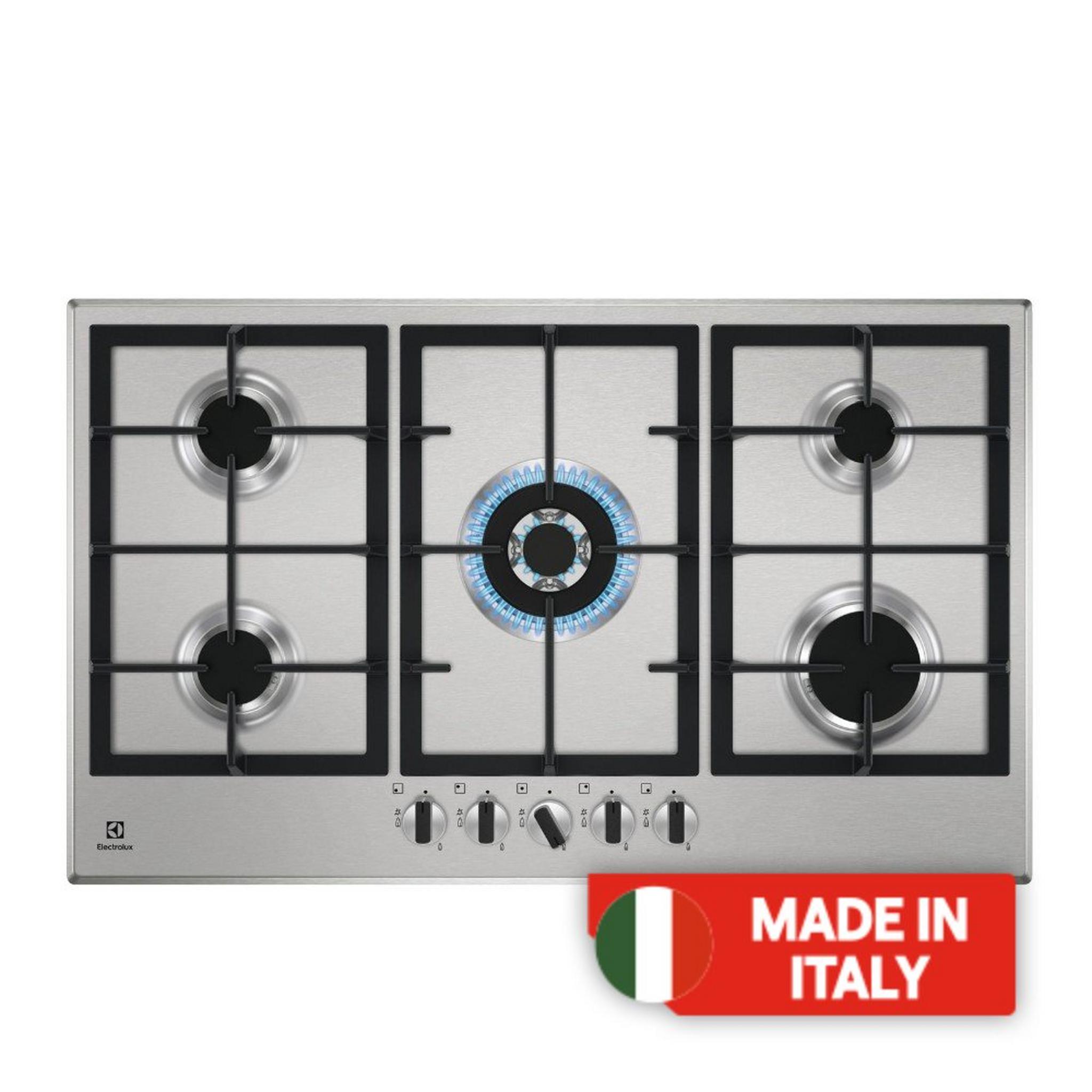 ELECTROLUX 5 Burners Built-in Gas Hob, 90cm, KGS9536X - Stainless Steel