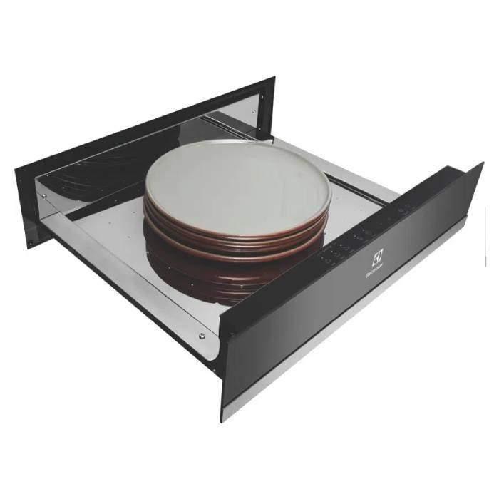 Electrolux Built-In Electric Warming Drawer, 14cm, 400W Power, KBD4X - Black Glass
