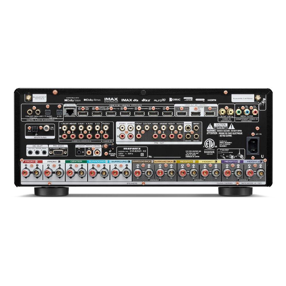 جهاز استقبال شبكة صوت وفيديو سينما 40 من مارانتز، 9.2 قناة ، 125 واط / قناة - أسود